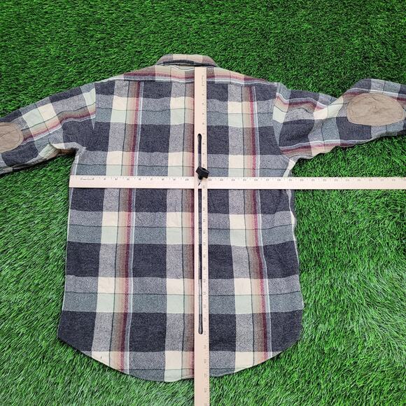 Vintage Pendleton Wool Shirt Medium 20x27 Flannel Elbow-Patch - Picture 5 of 10